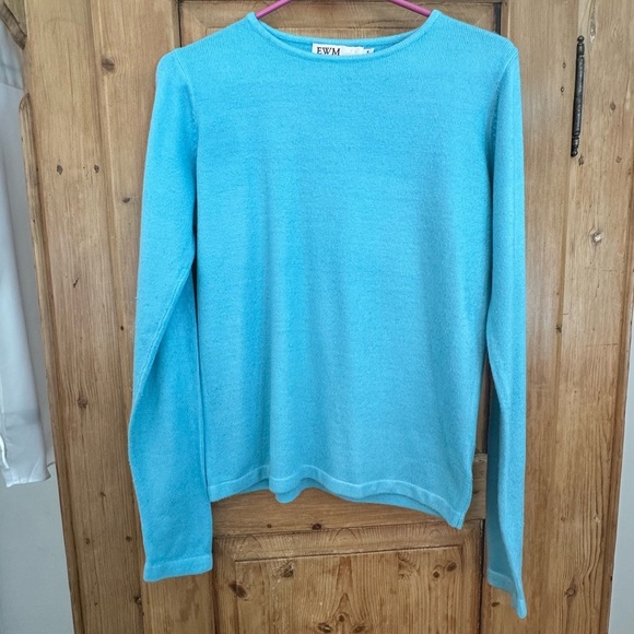 Vintage EWM Pure Classics Crew Neck Blue Small Clueless Academia Old Money - Picture 1 of 9